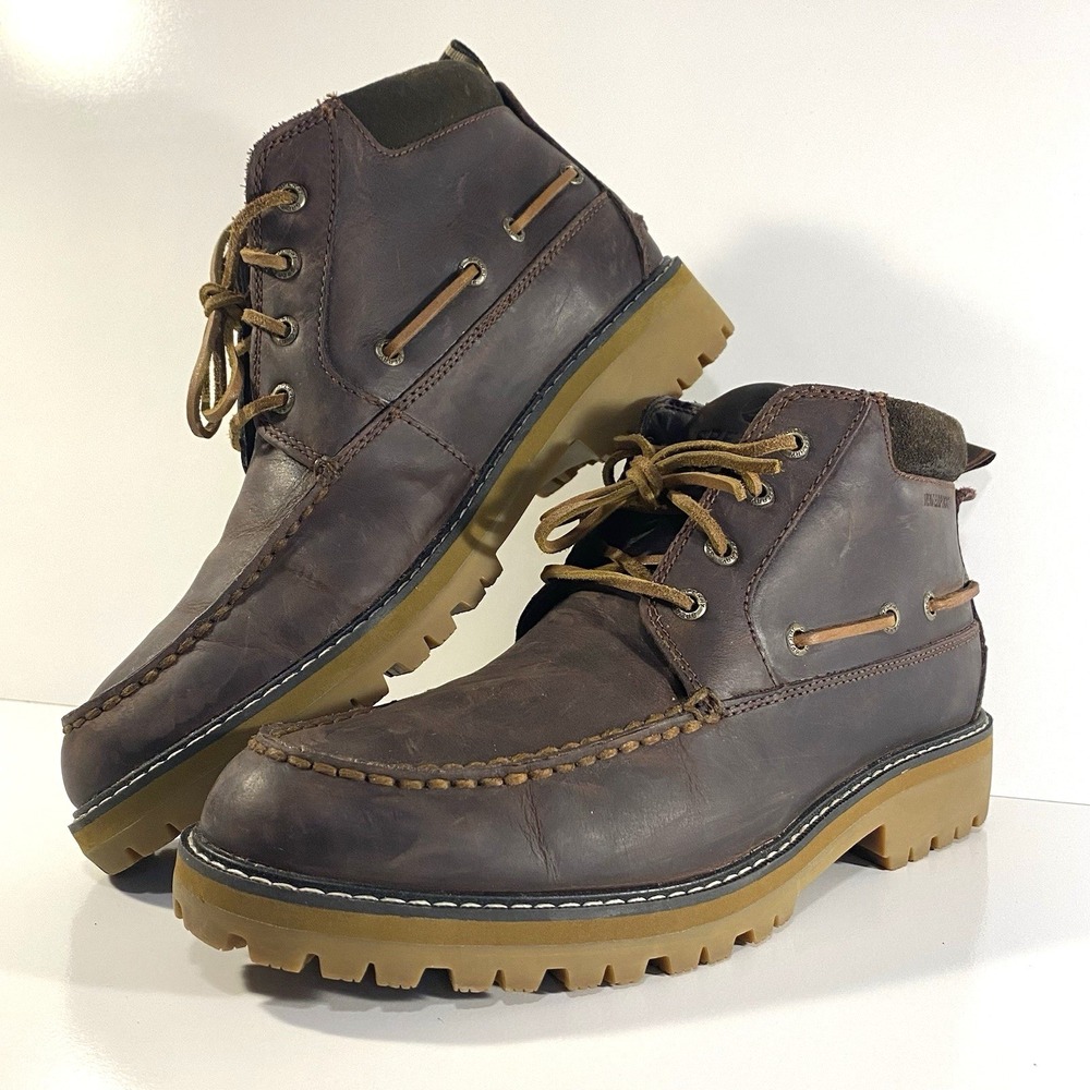 Sperry Mens Size 8.5 Chukka Brown Leather Boots STS25302 Outdoors Hiking Casual